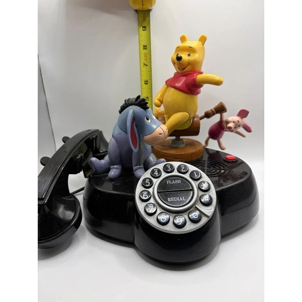 Vintage Disney Winnie Pooh Animated Talking Telephone Eeyore Piglet‎
